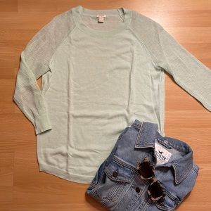 J. Crew Factory Merino Wool Sea Foam Green Sweater Size Small